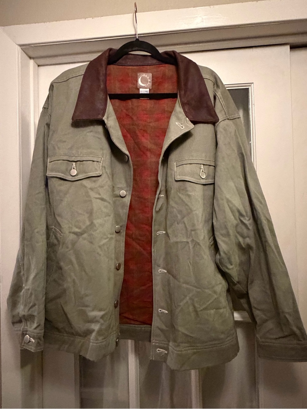 Vintage Marlboro 90’s XXL Leather Trimmed Barn Coat Flannel-lined Chore Jacket